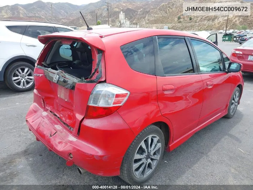 2012 Honda Fit Sport VIN: JHMGE8H54CC009672 Lot: 40014128