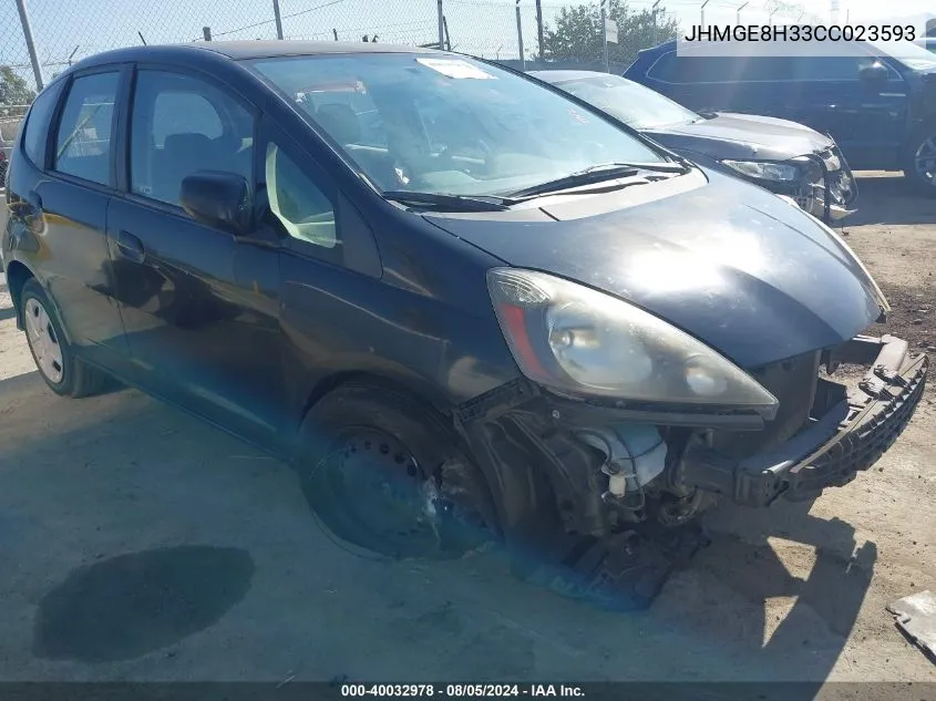 JHMGE8H33CC023593 2012 Honda Fit