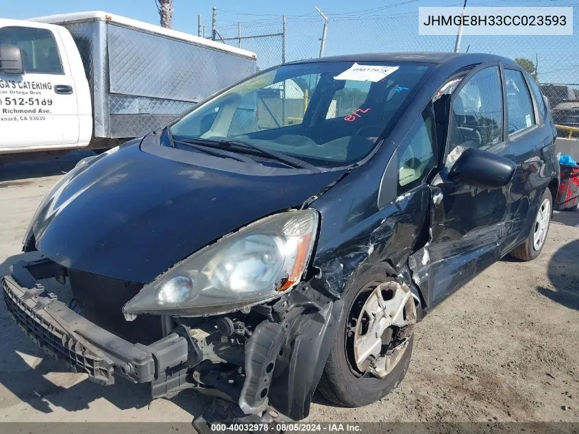 JHMGE8H33CC023593 2012 Honda Fit