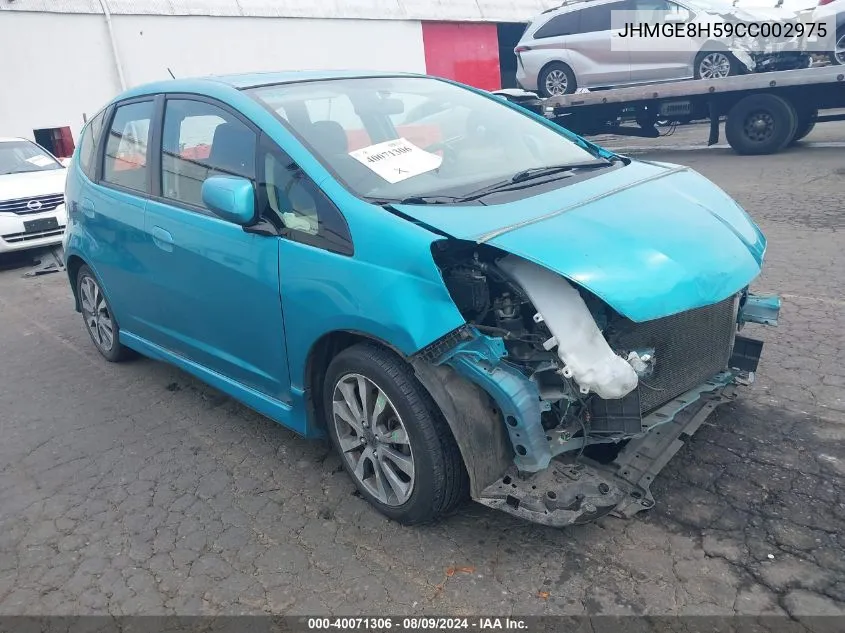 JHMGE8H59CC002975 2012 Honda Fit Sport