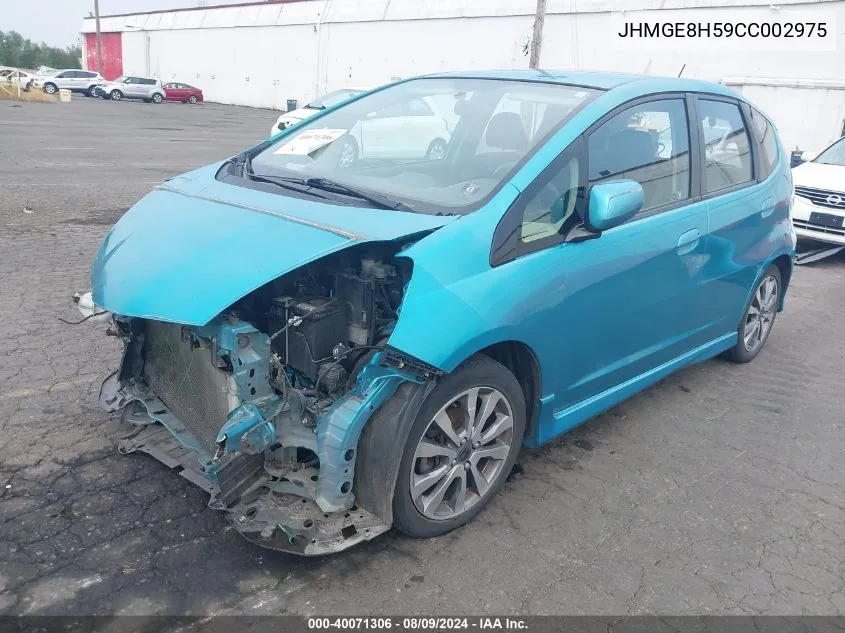 2012 Honda Fit Sport VIN: JHMGE8H59CC002975 Lot: 40071306