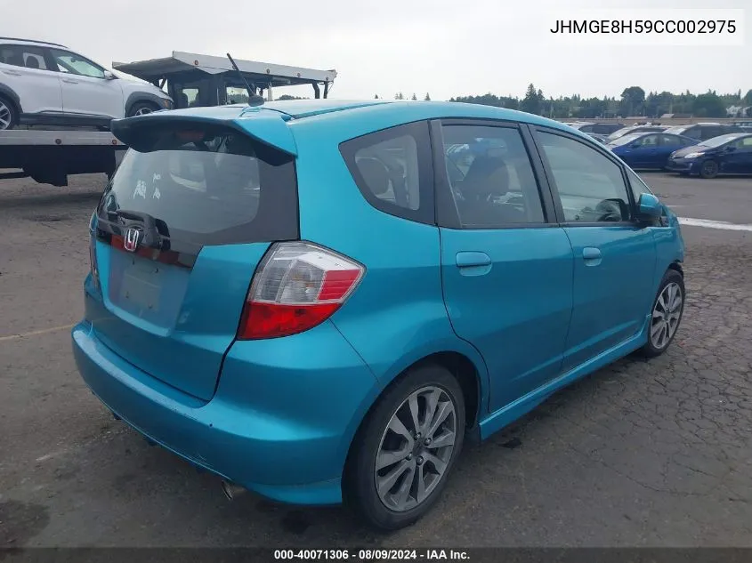 JHMGE8H59CC002975 2012 Honda Fit Sport