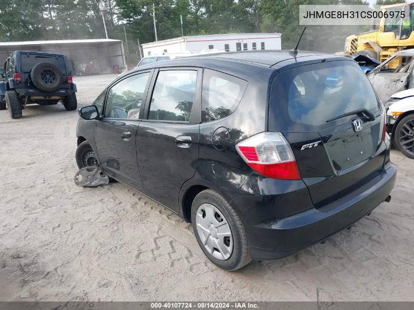 2012 Honda Fit VIN: JHMGE8H31CS006975 Lot: 40107724