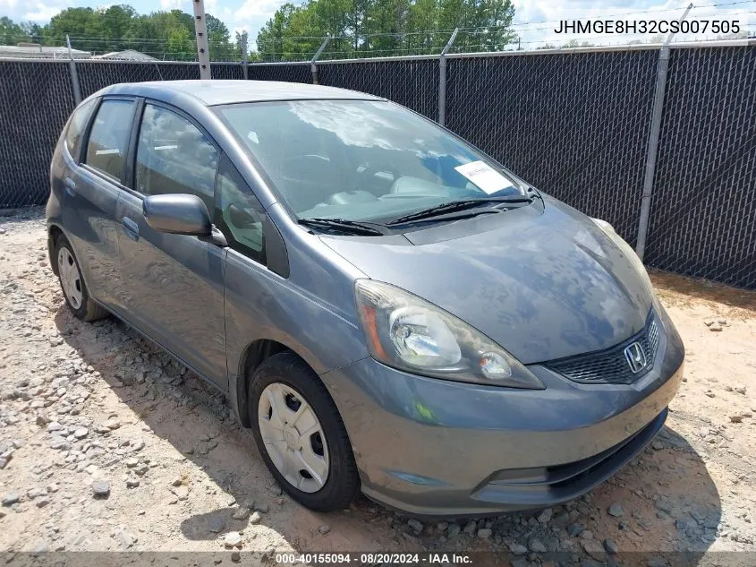 2012 Honda Fit VIN: JHMGE8H32CS007505 Lot: 40155094