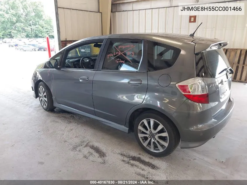 2012 Honda Fit Sport VIN: JHMGE8H55CC001466 Lot: 40167830