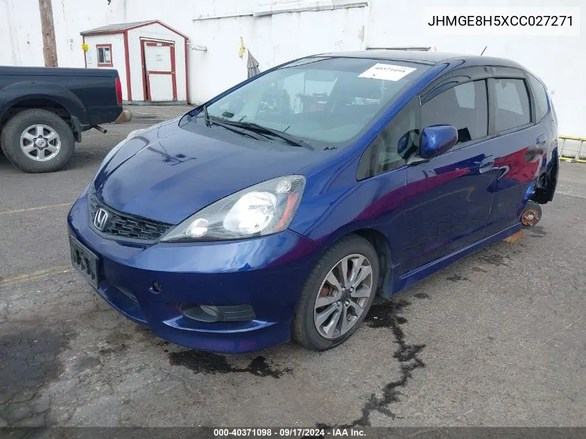 2012 Honda Fit Sport VIN: JHMGE8H5XCC027271 Lot: 40371098