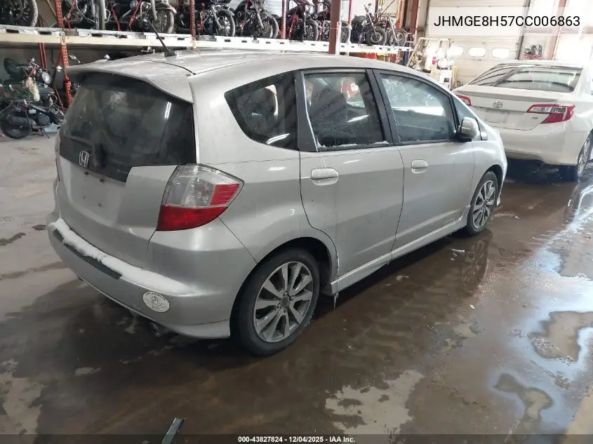 JHMGE8H57CC006863 2012 Honda Fit Sport