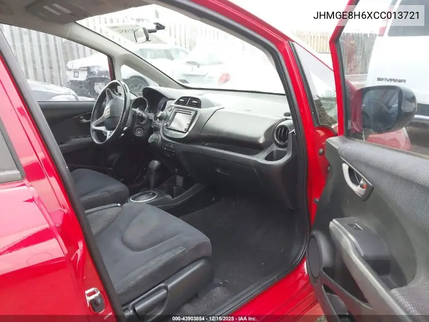 JHMGE8H6XCC013721 2012 Honda Fit Sport