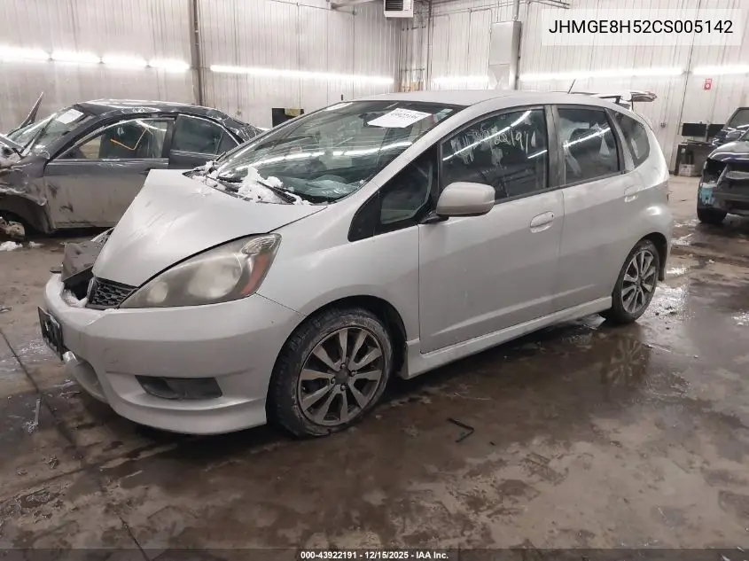 JHMGE8H52CS005142 2012 Honda Fit Sport