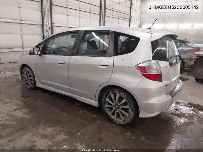 JHMGE8H52CS005142 2012 Honda Fit Sport