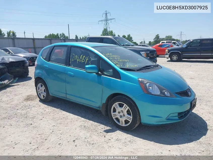 LUCGE8H5XD3007925 2013 Honda Fit