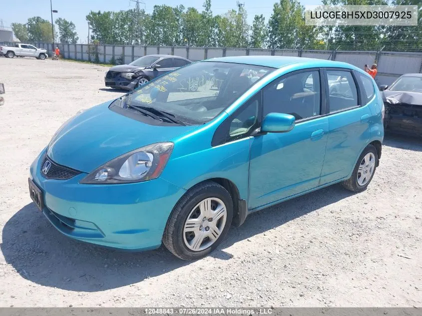 LUCGE8H5XD3007925 2013 Honda Fit