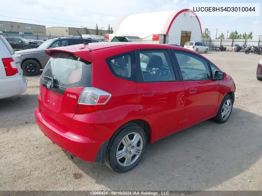 2013 Honda Fit VIN: LUCGE8H54D3010044 Lot: 12066424