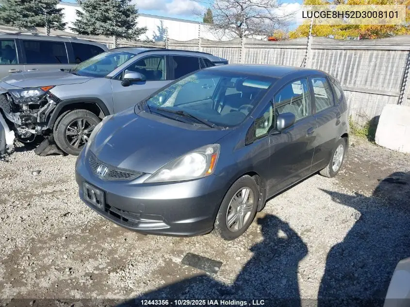 LUCGE8H52D3008101 2013 Honda Fit Lx
