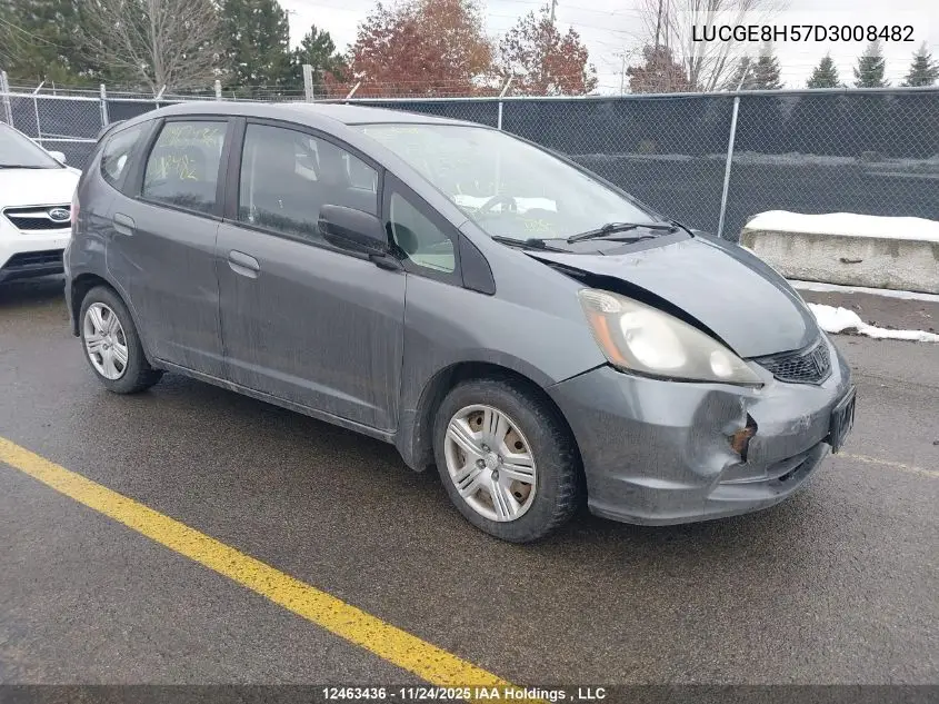 LUCGE8H57D3008482 2013 Honda Fit Lx