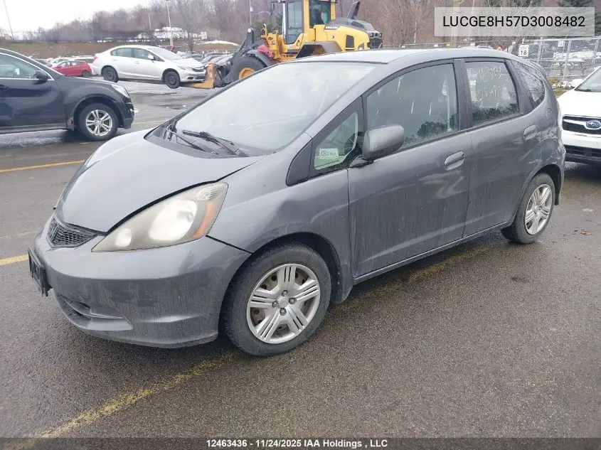 LUCGE8H57D3008482 2013 Honda Fit Lx