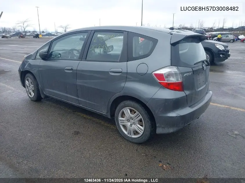 LUCGE8H57D3008482 2013 Honda Fit Lx