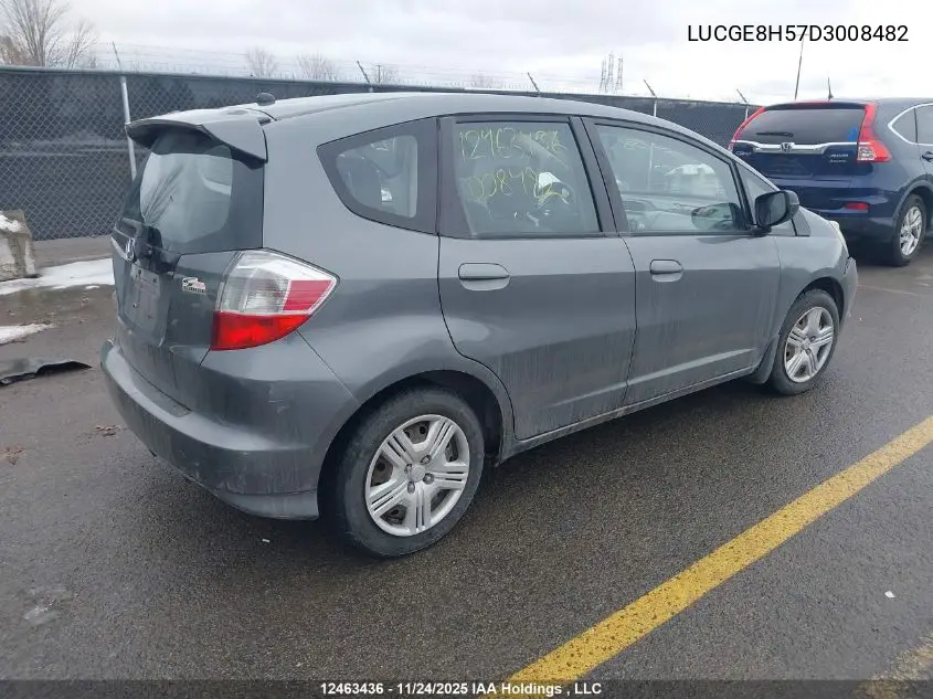 LUCGE8H57D3008482 2013 Honda Fit Lx