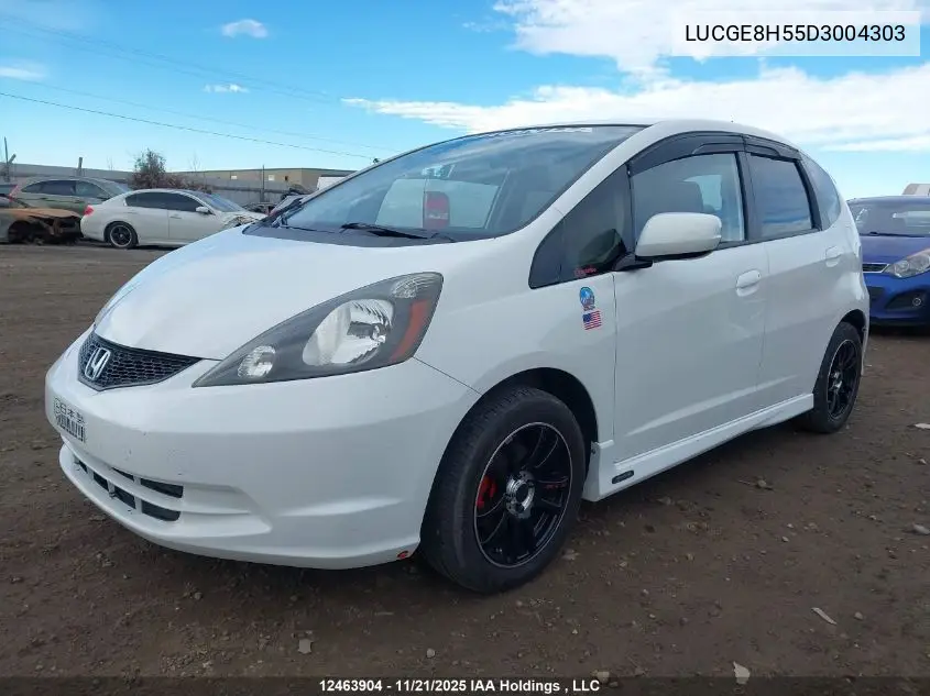 LUCGE8H55D3004303 2013 Honda Fit Lx