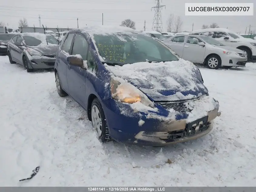 LUCGE8H5XD3009707 2013 Honda Fit Lx