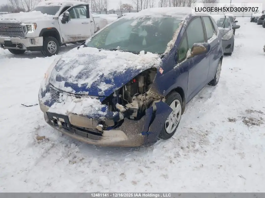 LUCGE8H5XD3009707 2013 Honda Fit Lx