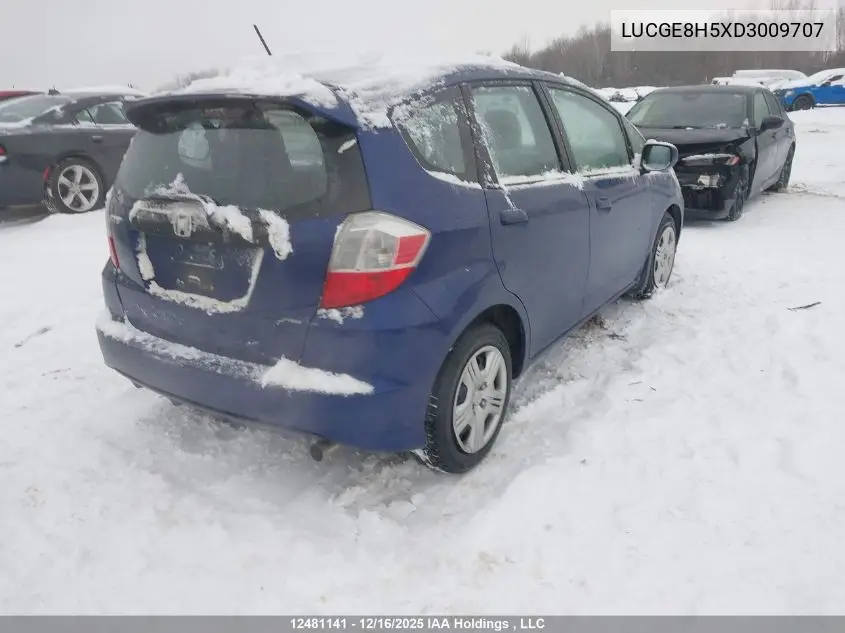 LUCGE8H5XD3009707 2013 Honda Fit Lx