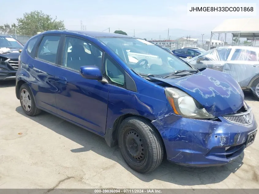 2013 Honda Fit VIN: JHMGE8H33DC001868 Lot: 39836094