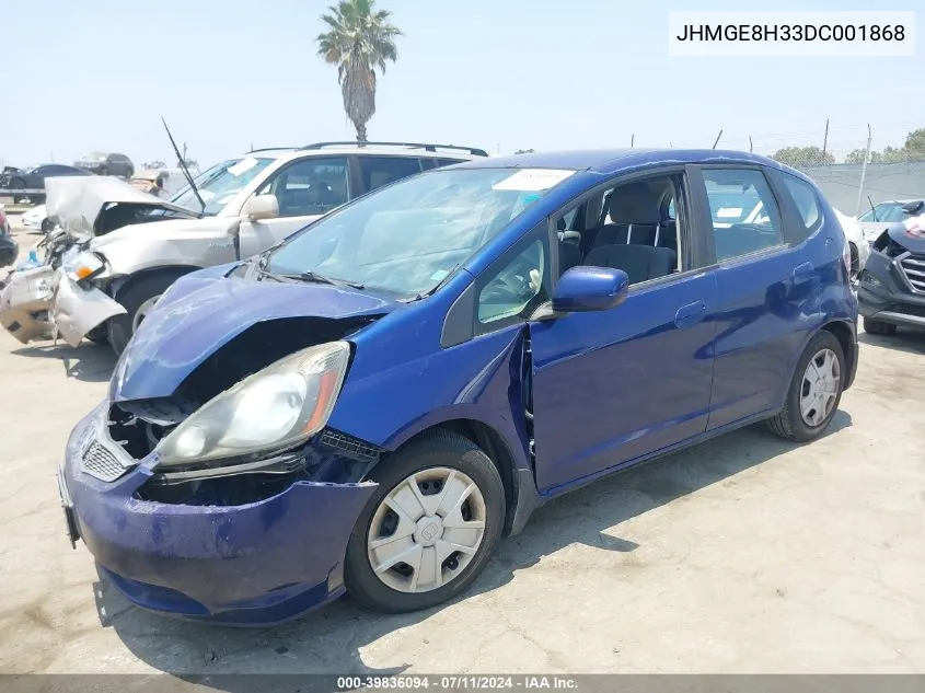 JHMGE8H33DC001868 2013 Honda Fit