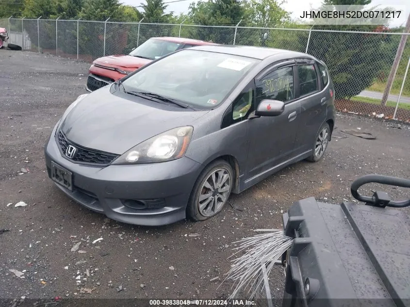 2013 Honda Fit Sport VIN: JHMGE8H52DC071217 Lot: 39838048