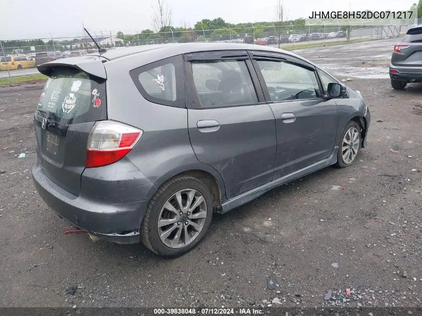 2013 Honda Fit Sport VIN: JHMGE8H52DC071217 Lot: 39838048