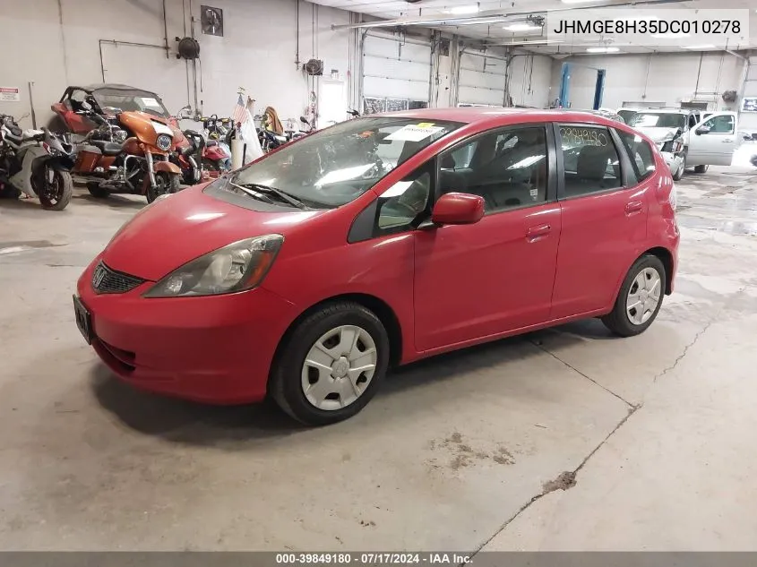 JHMGE8H35DC010278 2013 Honda Fit