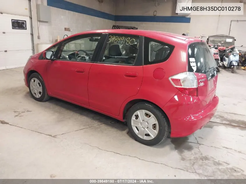 JHMGE8H35DC010278 2013 Honda Fit