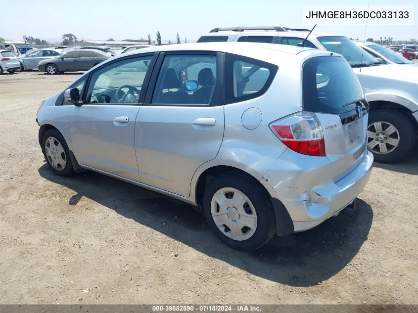 2013 Honda Fit VIN: JHMGE8H36DC033133 Lot: 39852890