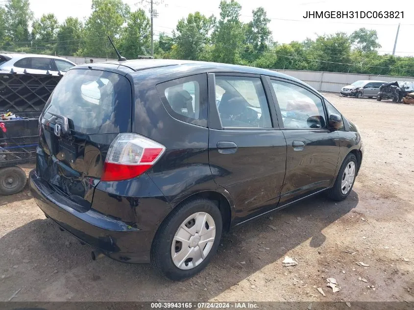 2013 Honda Fit VIN: JHMGE8H31DC063821 Lot: 39943165