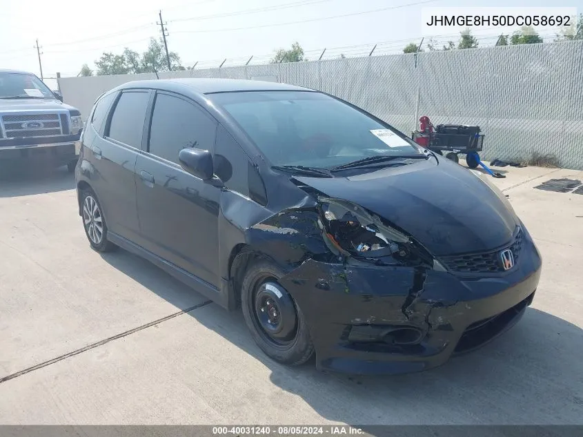 JHMGE8H50DC058692 2013 Honda Fit Sport