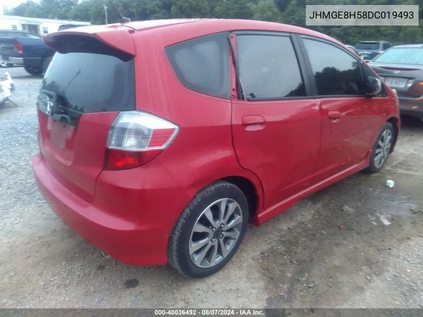 JHMGE8H58DC019493 2013 Honda Fit Sport