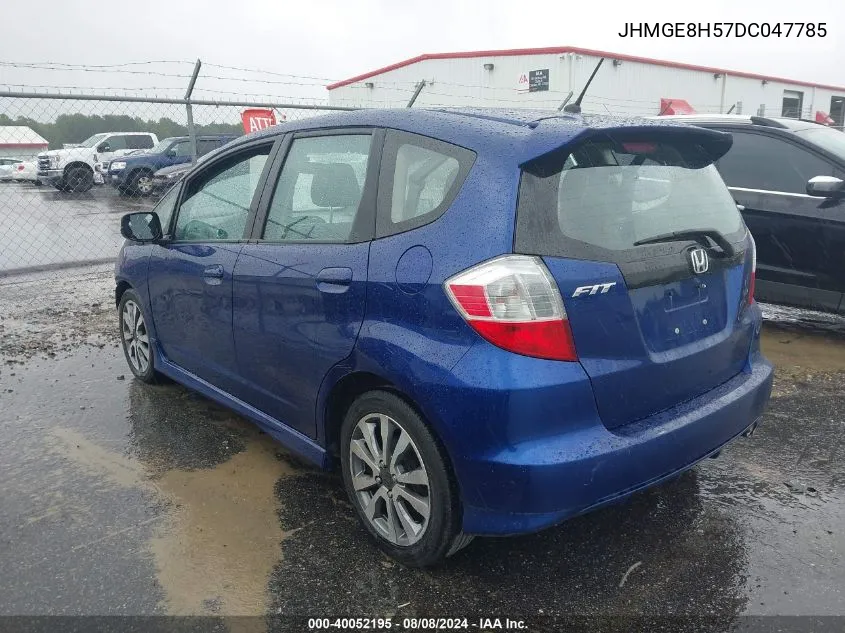 2013 Honda Fit Sport VIN: JHMGE8H57DC047785 Lot: 40052195