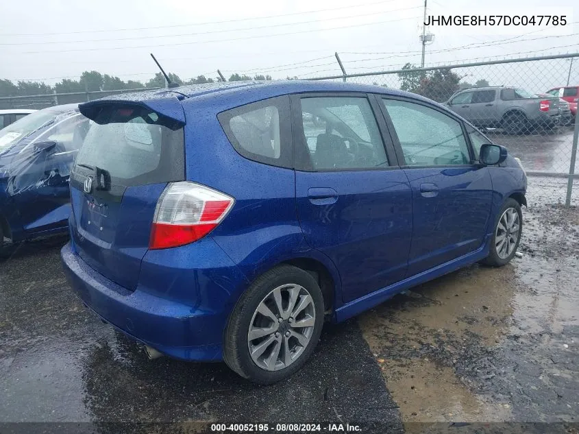 2013 Honda Fit Sport VIN: JHMGE8H57DC047785 Lot: 40052195