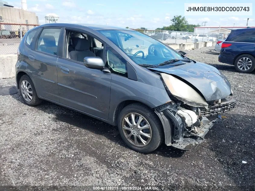 2013 Honda Fit VIN: JHMGE8H30DC000743 Lot: 40139211