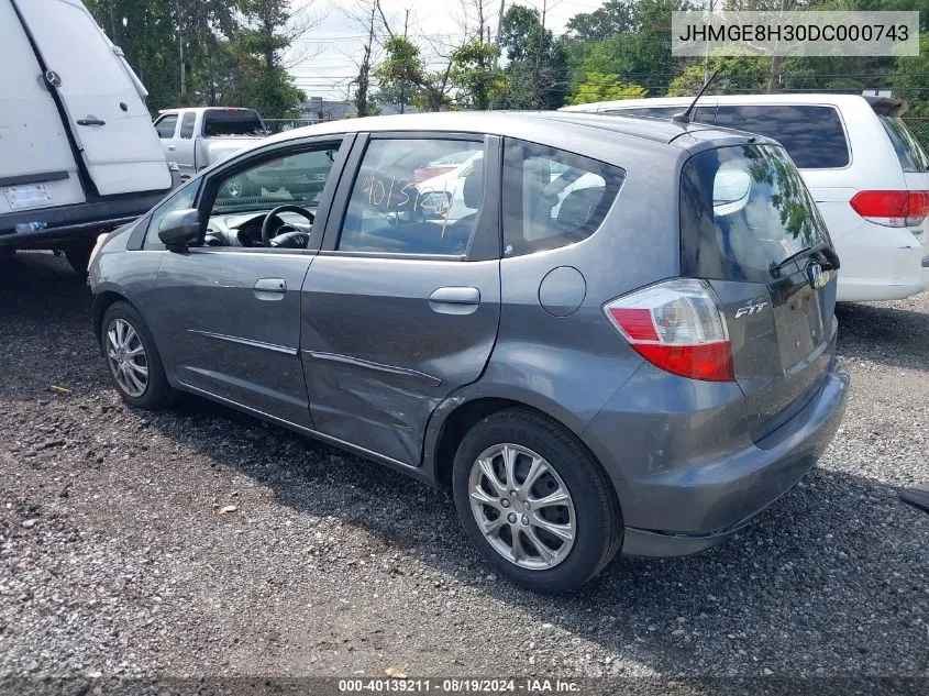 2013 Honda Fit VIN: JHMGE8H30DC000743 Lot: 40139211