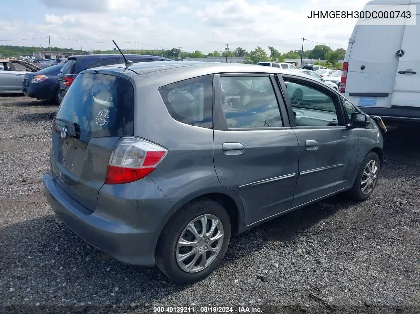 JHMGE8H30DC000743 2013 Honda Fit