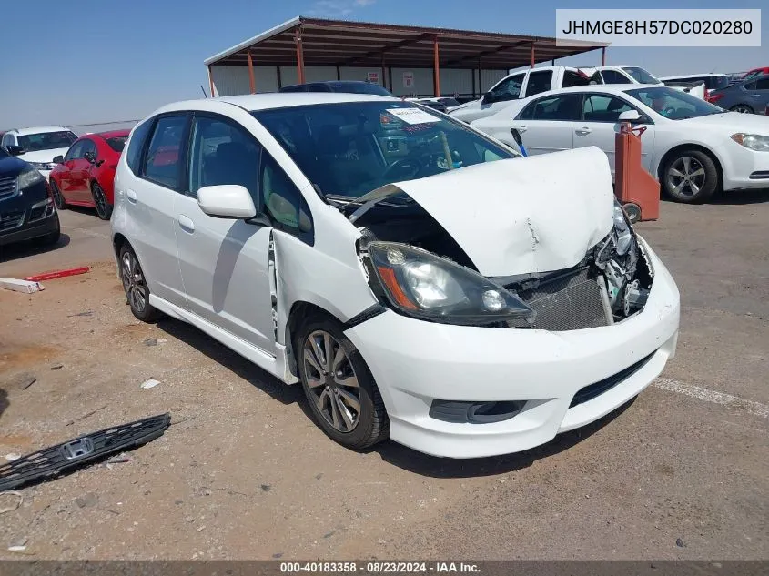 JHMGE8H57DC020280 2013 Honda Fit Sport