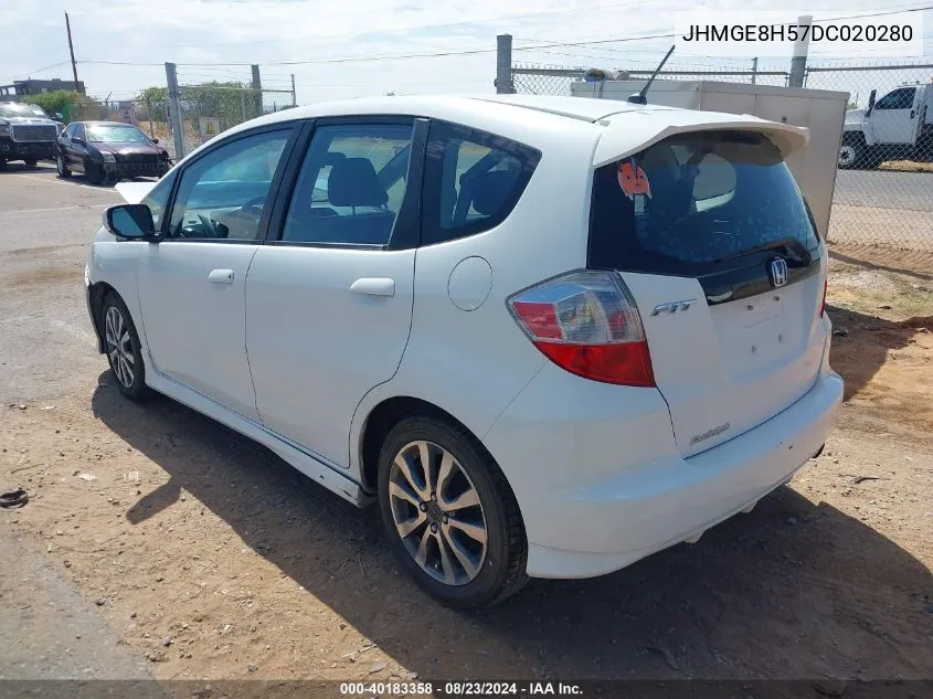 JHMGE8H57DC020280 2013 Honda Fit Sport