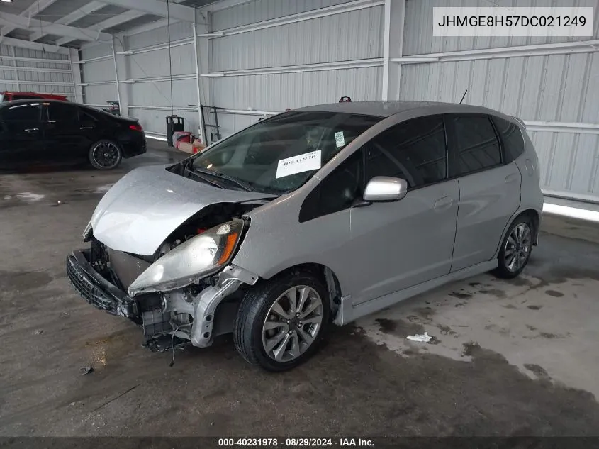 2013 Honda Fit Sport VIN: JHMGE8H57DC021249 Lot: 40231978