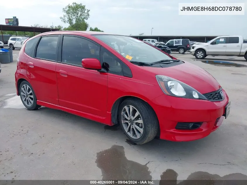 2013 Honda Fit Sport VIN: JHMGE8H68DC078780 Lot: 40265001