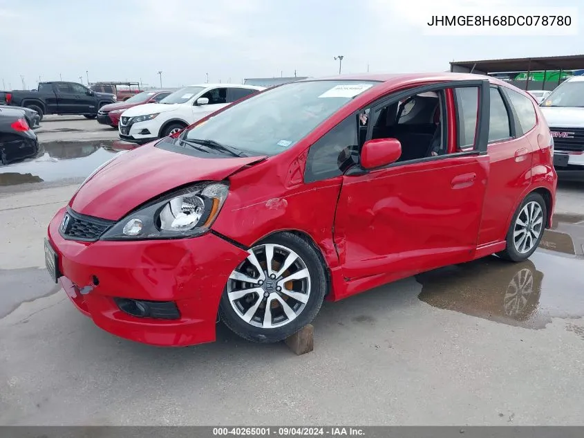 2013 Honda Fit Sport VIN: JHMGE8H68DC078780 Lot: 40265001