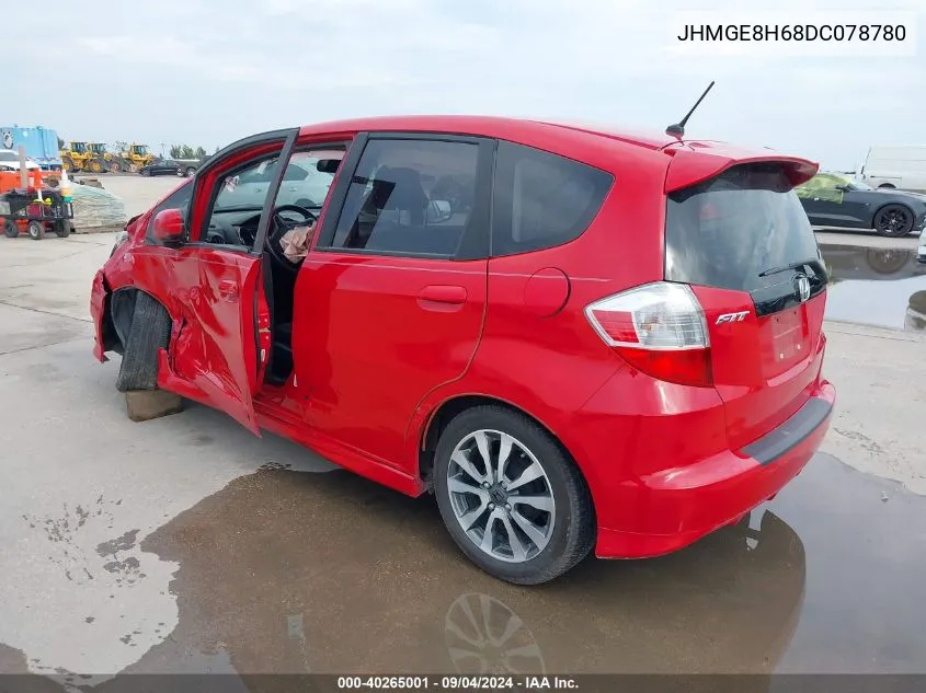 2013 Honda Fit Sport VIN: JHMGE8H68DC078780 Lot: 40265001