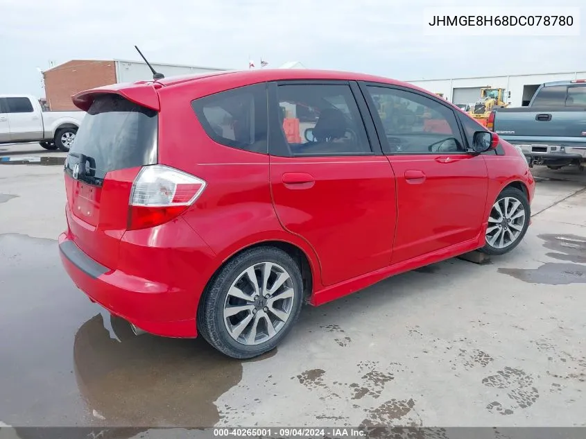 2013 Honda Fit Sport VIN: JHMGE8H68DC078780 Lot: 40265001