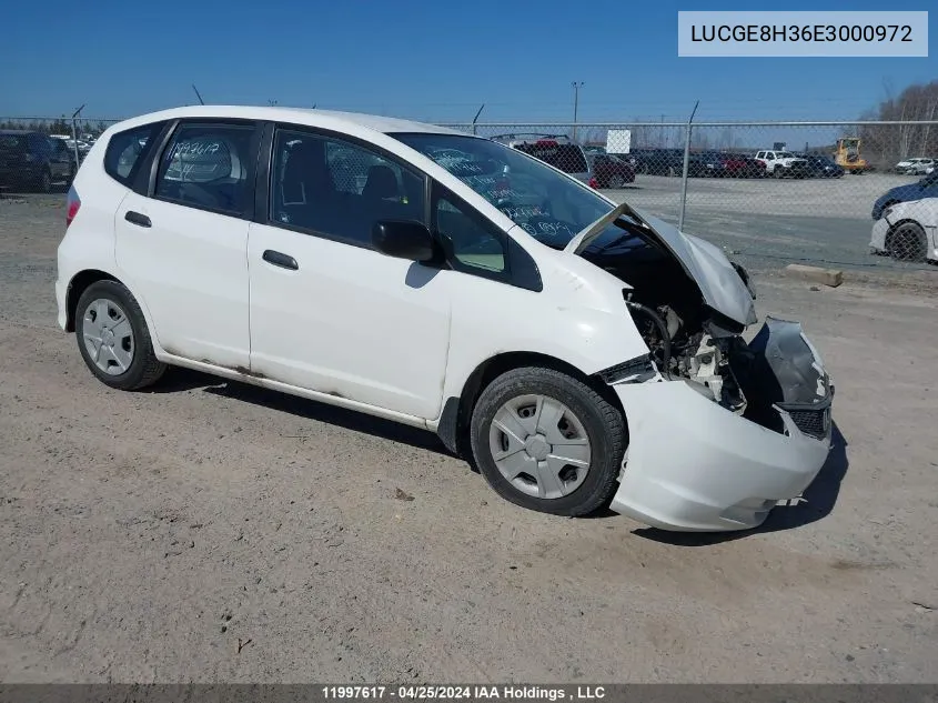 LUCGE8H36E3000972 2014 Honda Fit