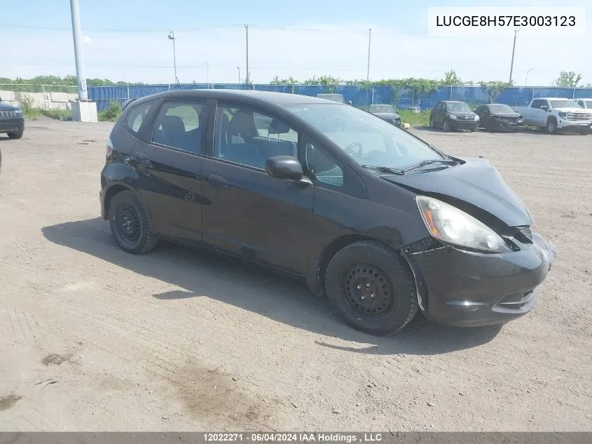 2014 Honda Fit Lx VIN: LUCGE8H57E3003123 Lot: 12022271